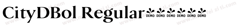 CityDBol Regular字体转换